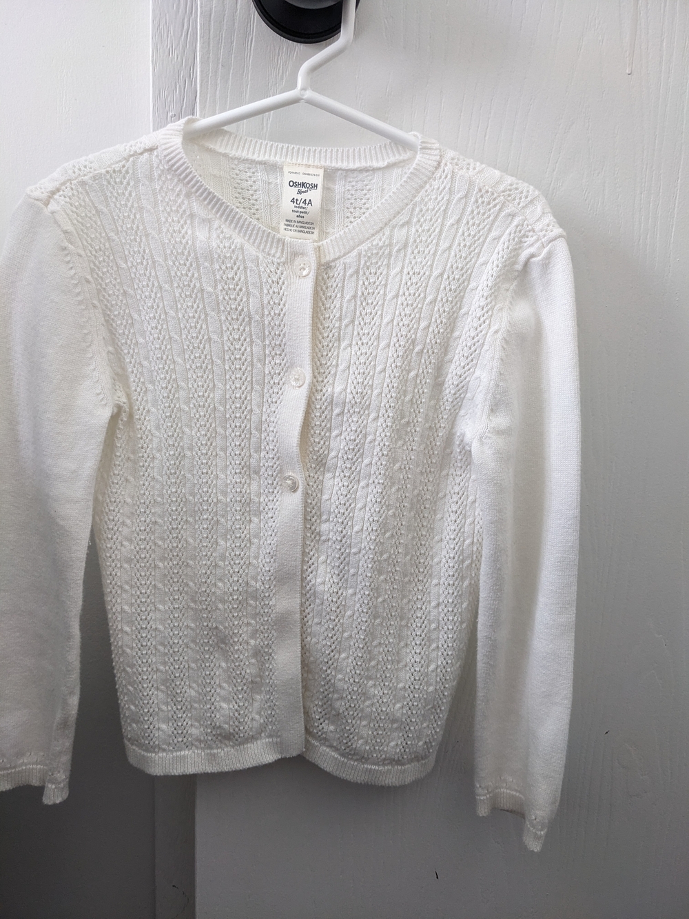 OshKosh B'gosh Cable Knit Button-Front Cardigan